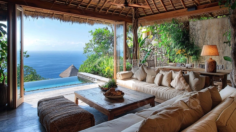 高清大图下载【趣麦麦图】海景别墅客厅