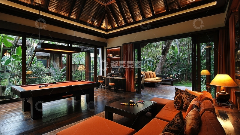 高清大图下载【趣麦麦图】度假别墅客厅
