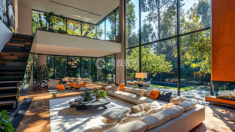 高清大图下载【趣麦麦图】现代风格别墅客厅