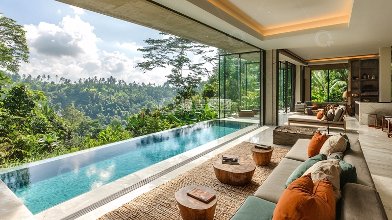 高清大图下载【趣麦麦图】巴厘岛泳池别墅