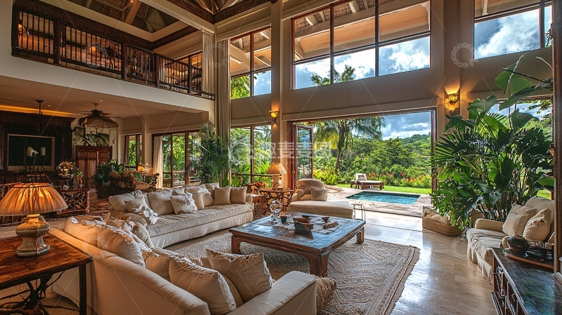 高清大图下载【趣麦麦图】豪宅客厅全景