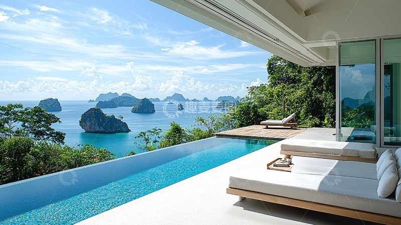 高清大图下载【趣麦麦图】海景泳池别墅