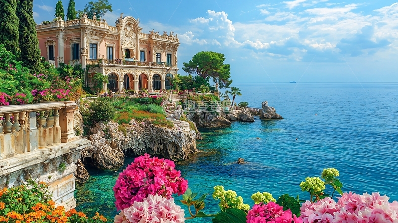 高清大图下载【趣麦麦图】海边别墅