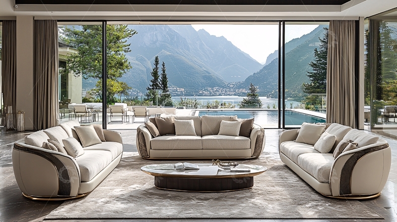 高清大图下载【趣麦麦图】现代轻奢客厅沙发组合