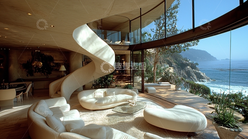高清大图下载【趣麦麦图】海景别墅室内设计