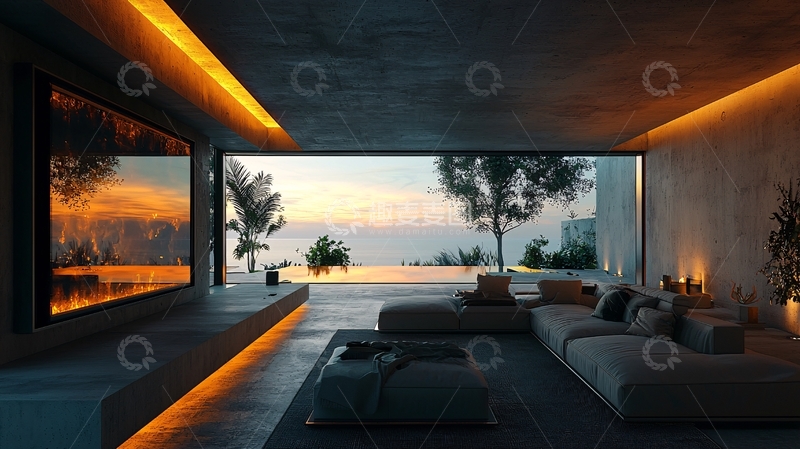 高清大图下载【趣麦麦图】现代简约家居客厅