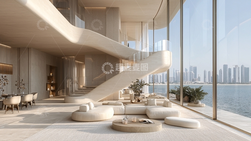 高清大图下载【趣麦麦图】现代简约海景别墅