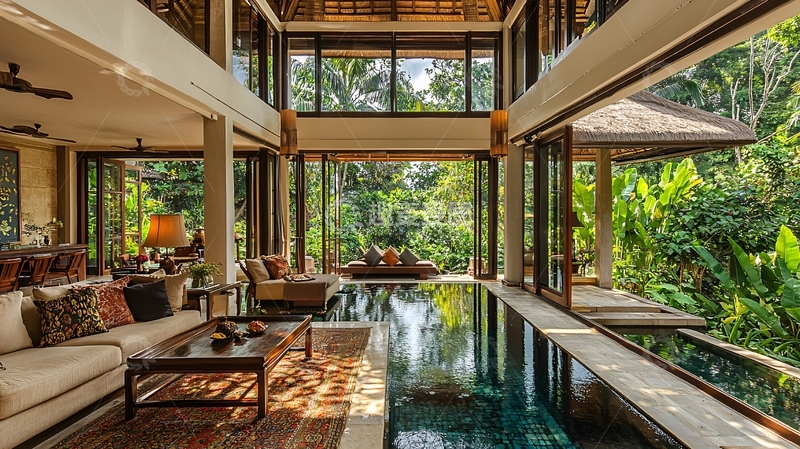 高清大图下载【趣麦麦图】热带度假别墅室内设计