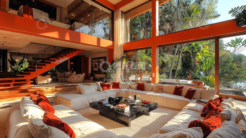 高清大图下载【趣麦麦图】现代别墅客厅4