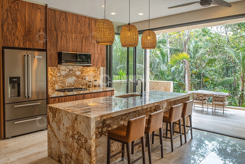 高清大图下载【趣麦麦图】现代化开放式厨房