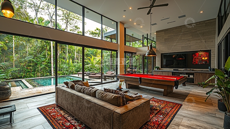 高清大图下载【趣麦麦图】现代别墅客厅5