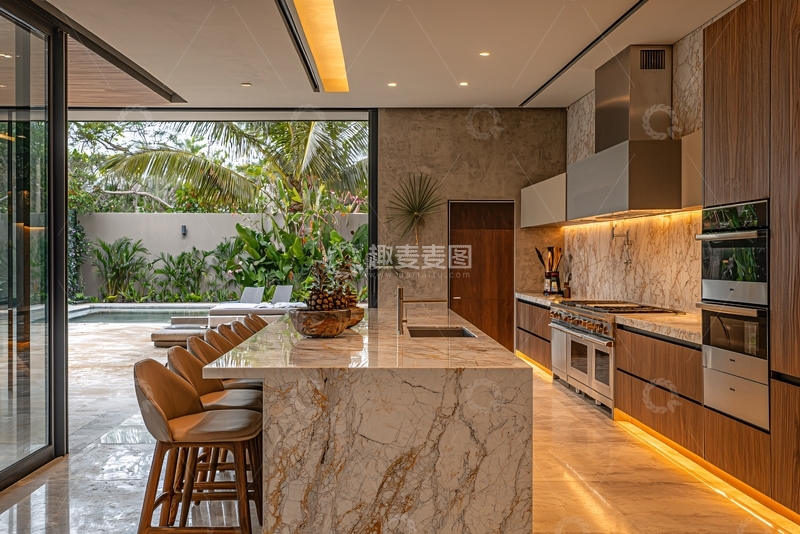 高清大图下载【趣麦麦图】现代轻奢厨房