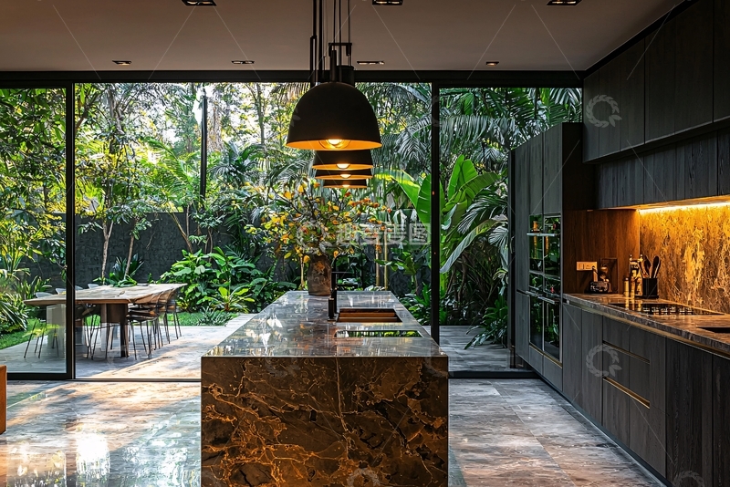 高清大图下载【趣麦麦图】现代极简风格厨房