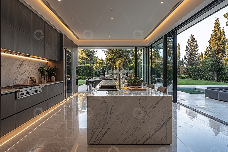 高清大图下载【趣麦麦图】现代极简风格厨房