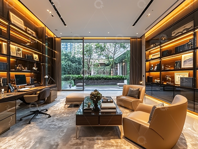 高清大图下载【趣麦麦图】高端住宅书房
