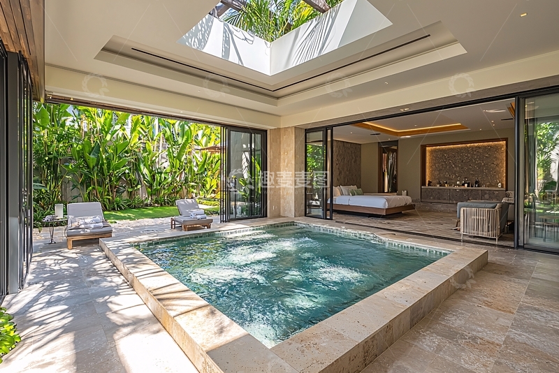 高清大图下载【趣麦麦图】私家泳池别墅度假