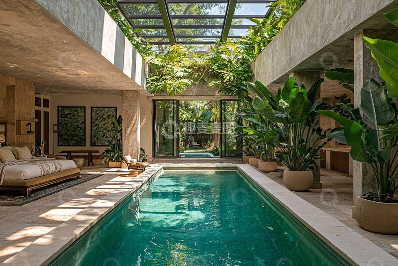 高清大图下载【趣麦麦图】室内泳池