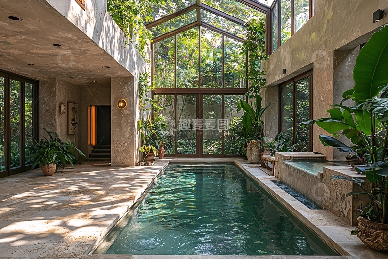 高清大图下载【趣麦麦图】室内泳池