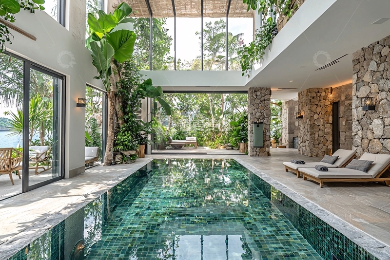 高清大图下载【趣麦麦图】室内泳池