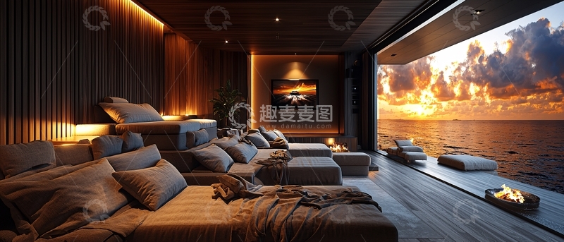 高清大图下载【趣麦麦图】海景休息室