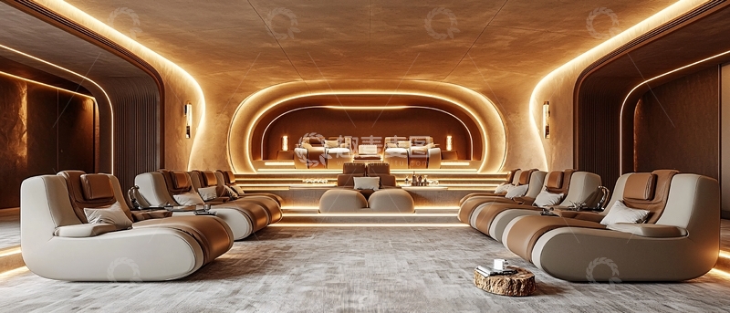 高清大图下载【趣麦麦图】高端按摩椅休息室