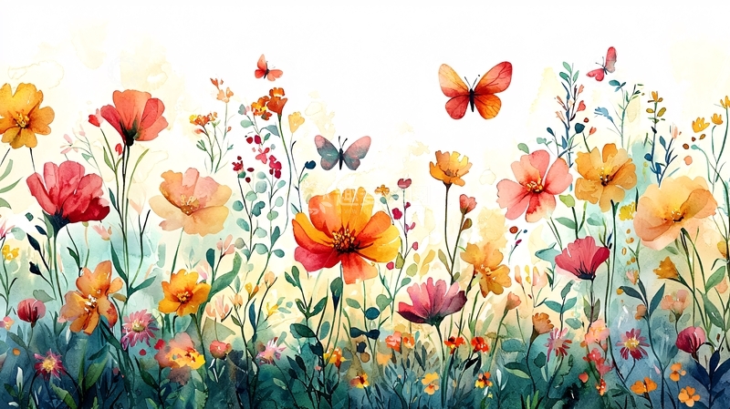 高清大图下载【趣麦麦图】水彩花卉82