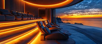 私人影院落日景色