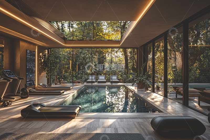 高清大图下载【趣麦麦图】室内泳池