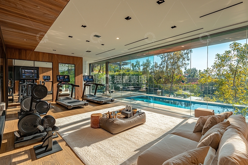 高清大图下载【趣麦麦图】高端私宅健身房