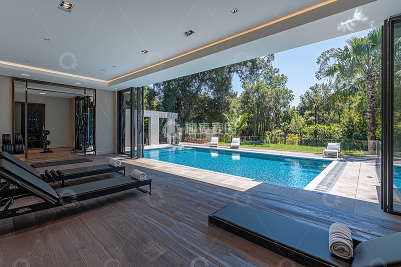 高清大图下载【趣麦麦图】现代泳池别墅