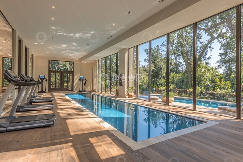 高清大图下载【趣麦麦图】室内泳池健身房