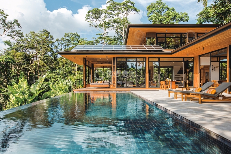 高清大图下载【趣麦麦图】热带雨林现代别墅