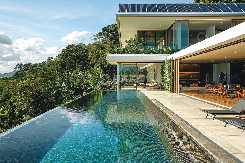 高清大图下载【趣麦麦图】山顶泳池别墅