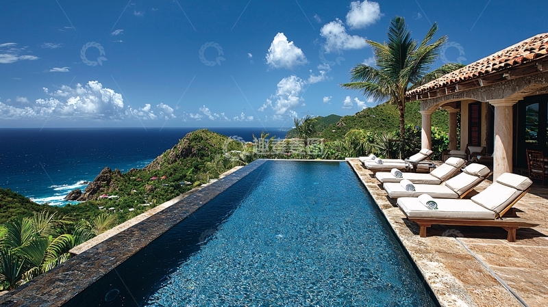 高清大图下载【趣麦麦图】海景别墅无边泳池