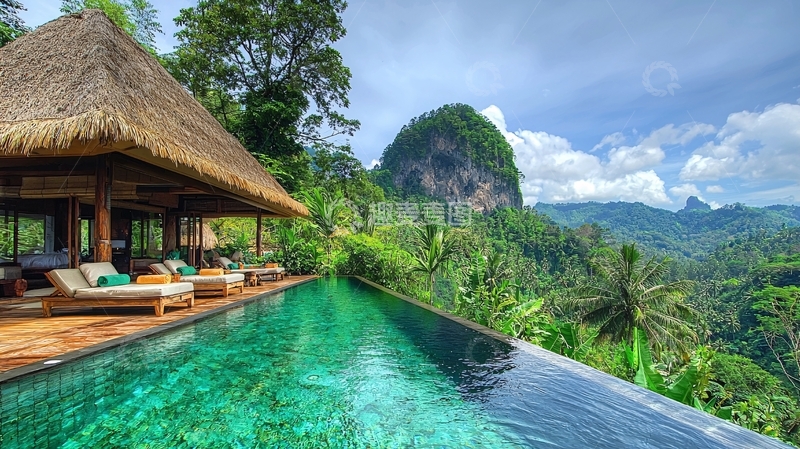 高清大图下载【趣麦麦图】山顶泳池别墅