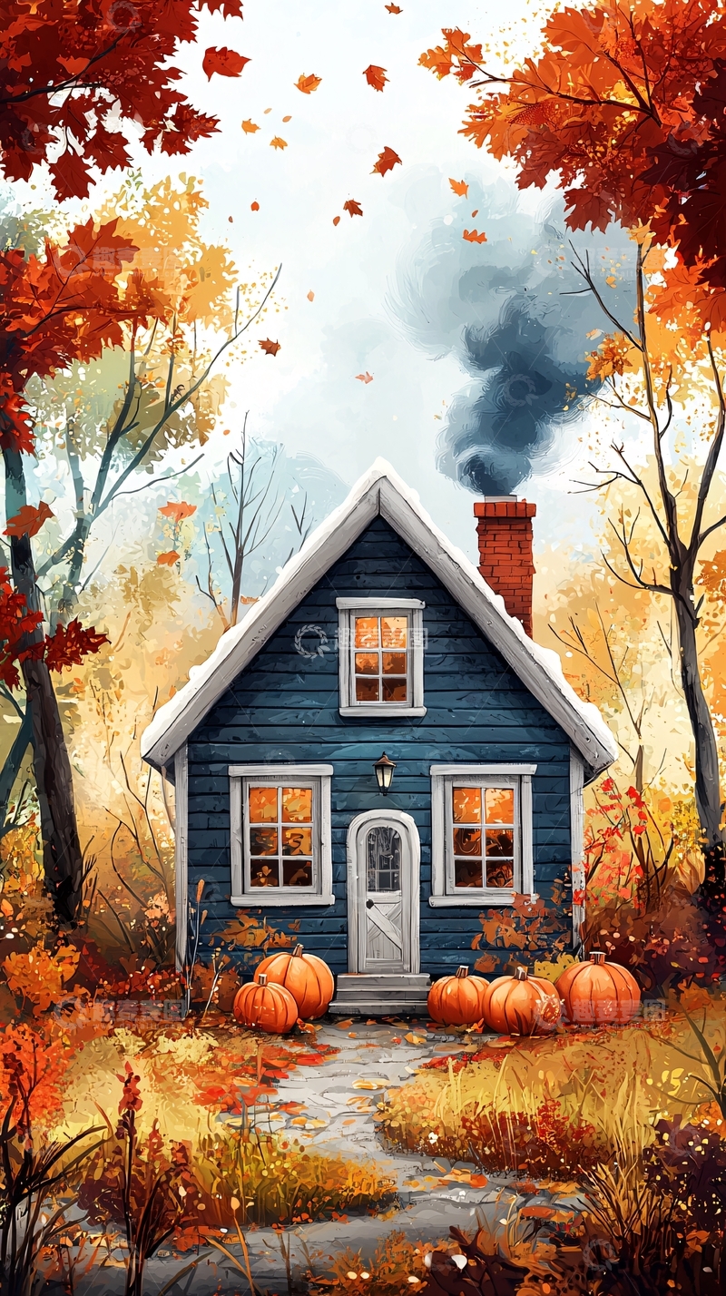 高清大图下载【趣麦麦图】秋日小屋