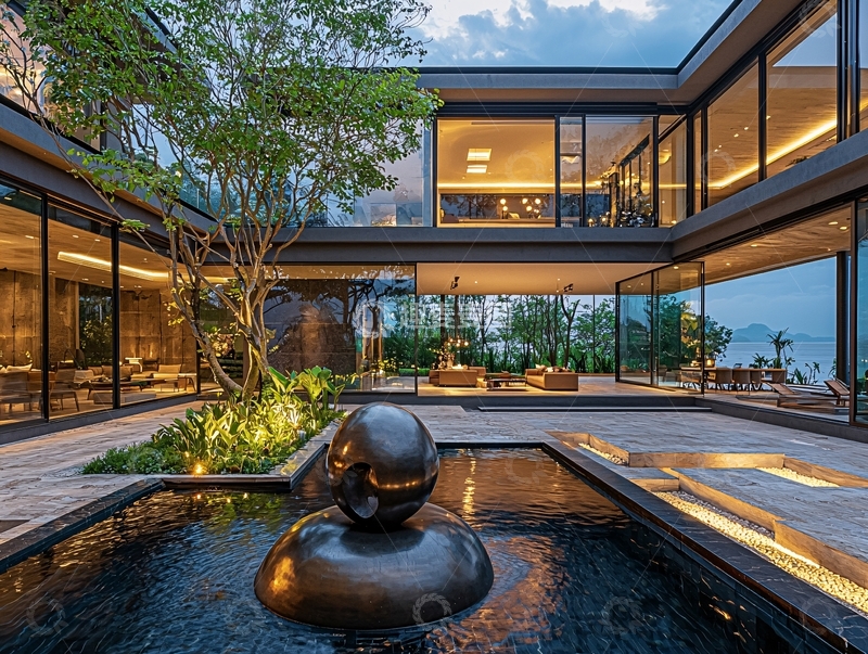 高清大图下载【趣麦麦图】现代风格庭院别墅