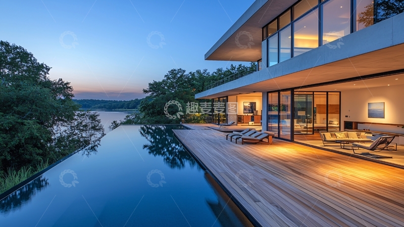 高清大图下载【趣麦麦图】现代简约别墅102