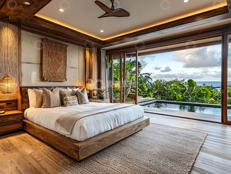 高清大图下载【趣麦麦图】豪华海景度假别墅卧室