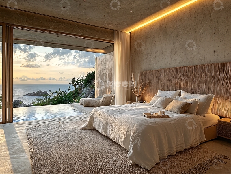 高清大图下载【趣麦麦图】海景度假酒店卧室