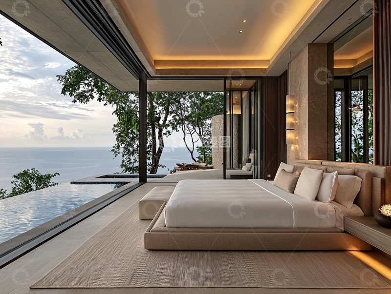高清大图下载【趣麦麦图】海景别墅卧室设计