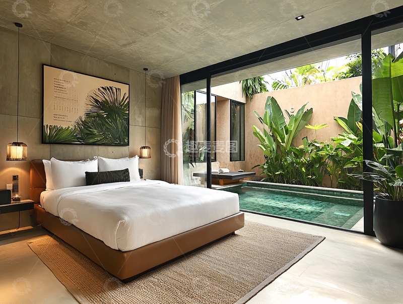 高清大图下载【趣麦麦图】现代简约风格酒店套房