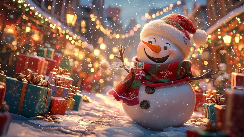 高清大图下载【趣麦麦图】圣诞节雪人15