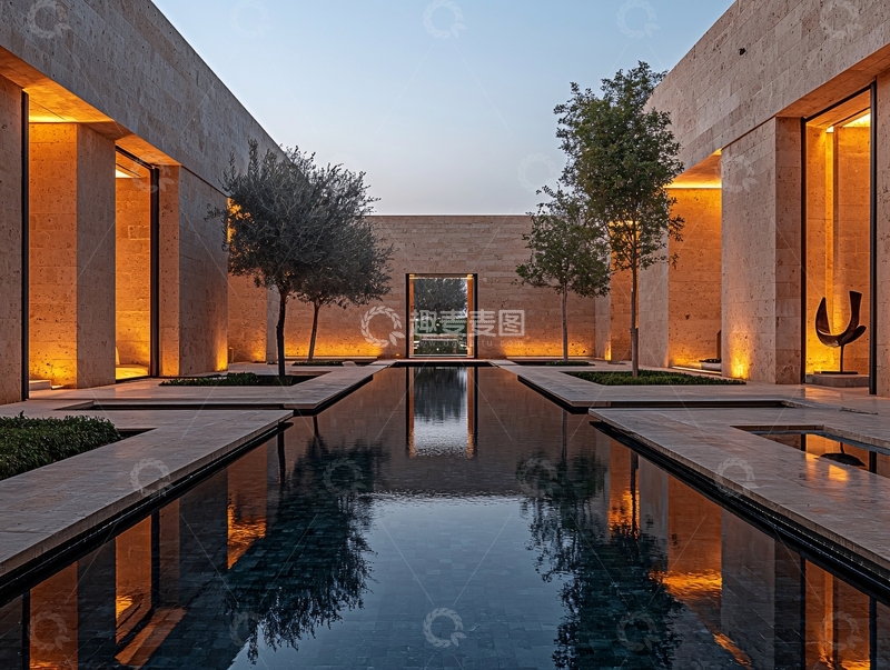 高清大图下载【趣麦麦图】现代简约庭院设计