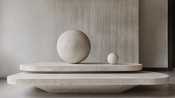 极简风水泥几何摆件