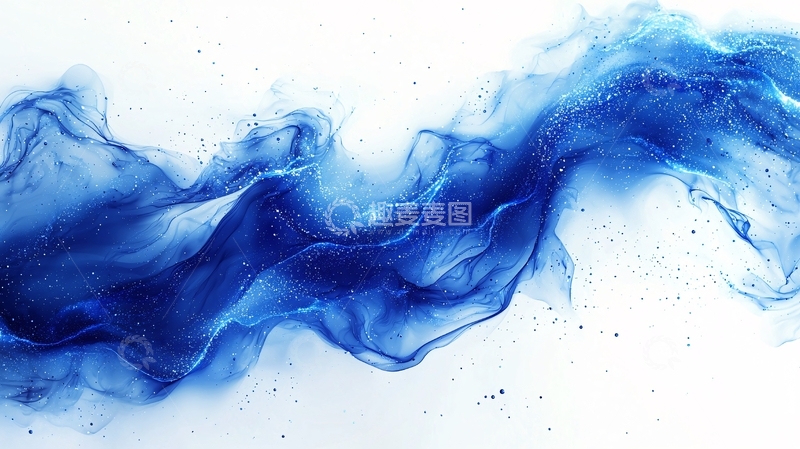 高清大图下载【趣麦麦图】蓝色水墨画