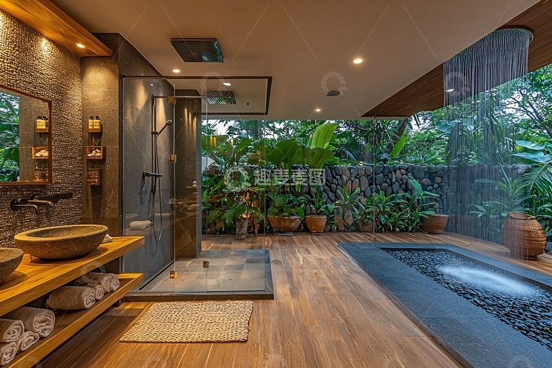 高清大图下载【趣麦麦图】户外浴室