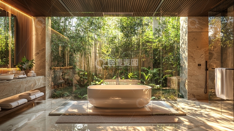 高清大图下载【趣麦麦图】高端酒店浴室设计
