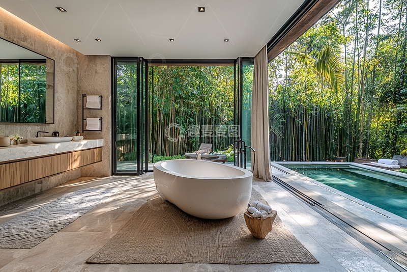 高清大图下载【趣麦麦图】现代极简风格浴室设计