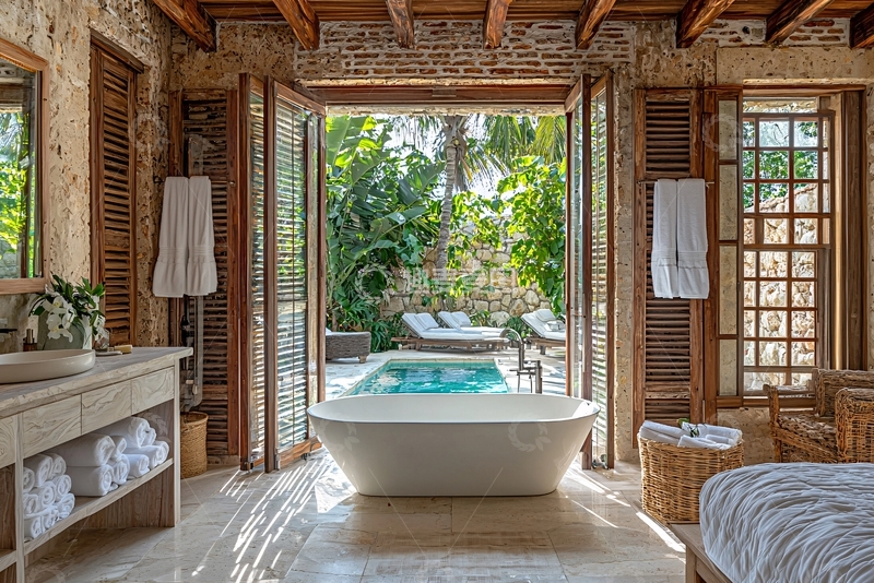 高清大图下载【趣麦麦图】私家泳池独立卫浴